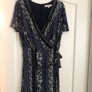 LOFT Plus Floral Wrap Dress
